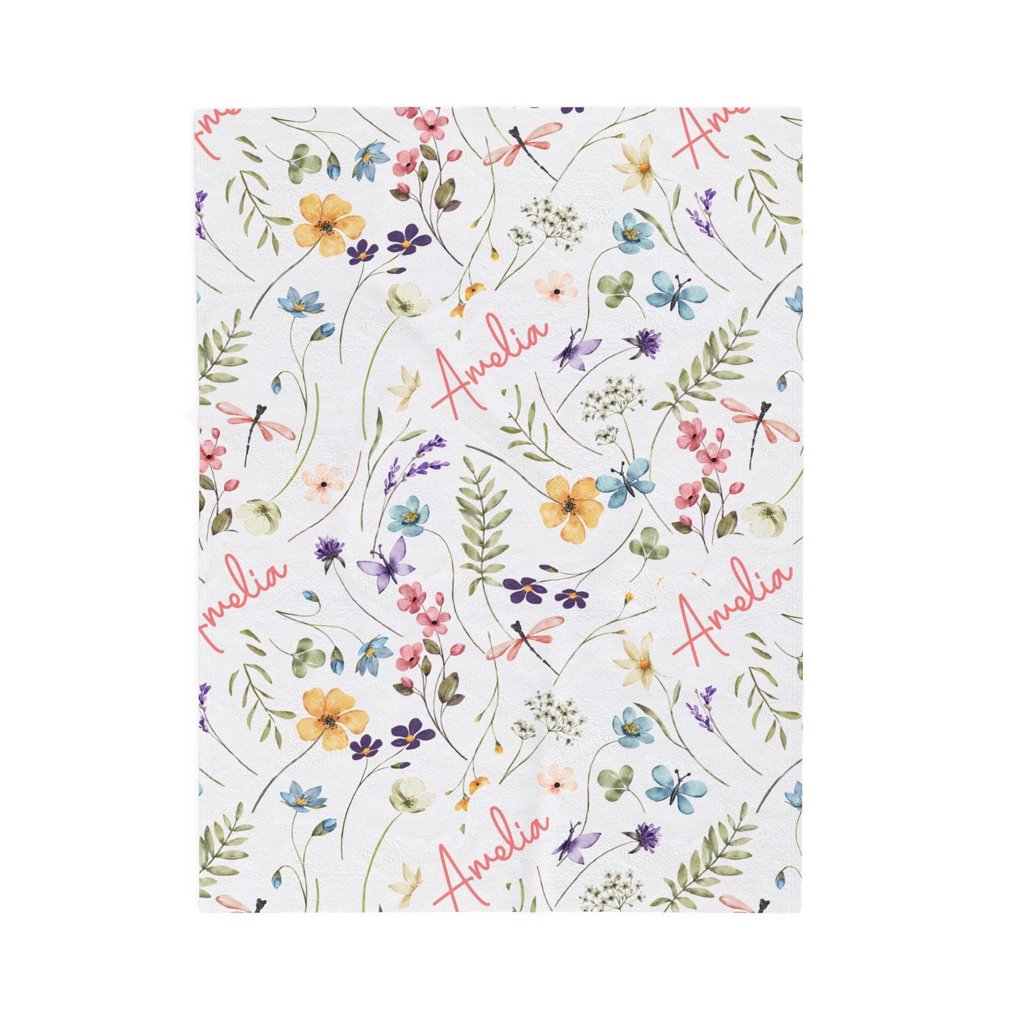 Wildflower Personalised Baby Blanket