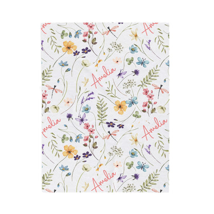 Wildflower Personalised Baby Blanket