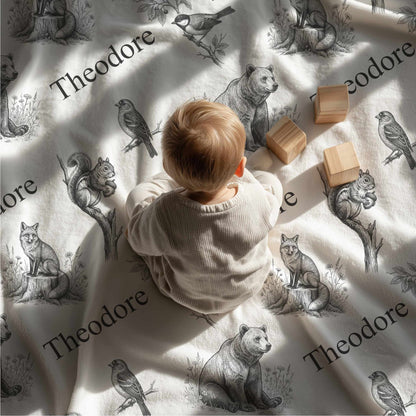 Vintage Woodland Animals Baby Blankets - 1918