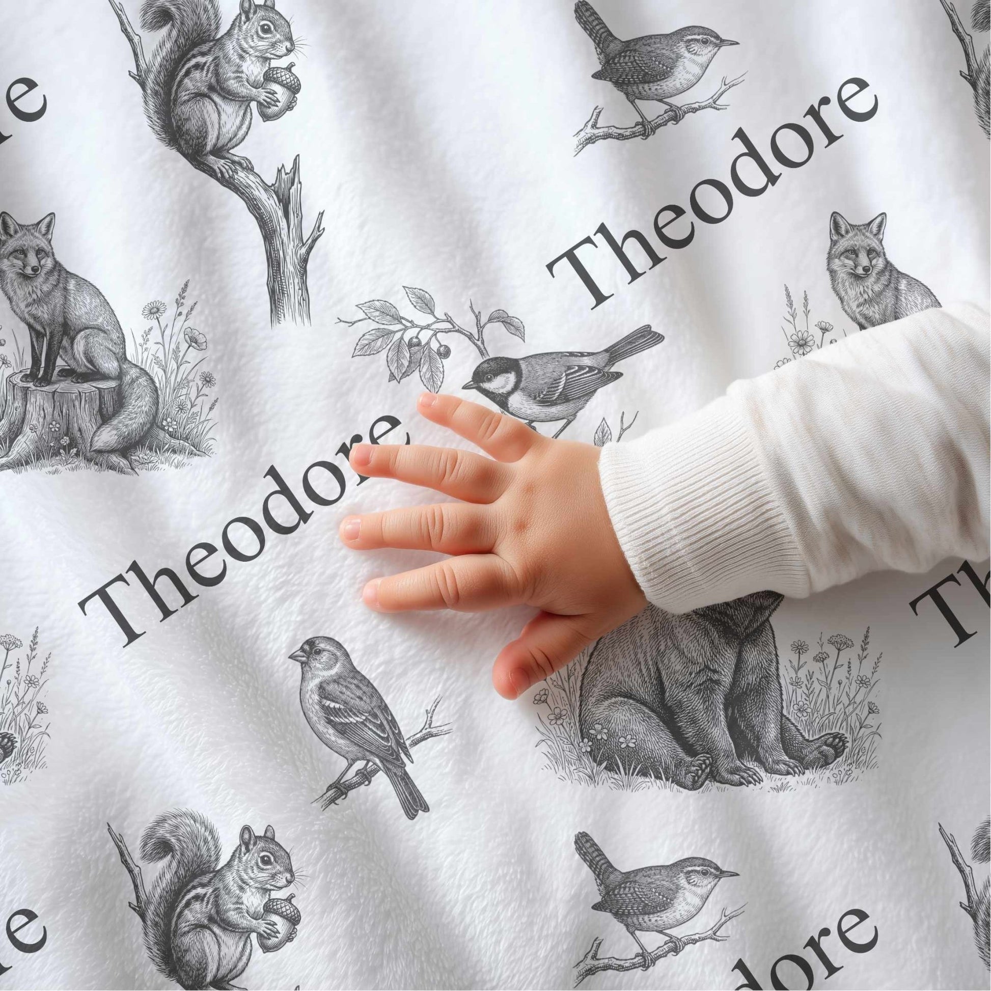 Vintage Woodland Animals Baby Blankets - 1918