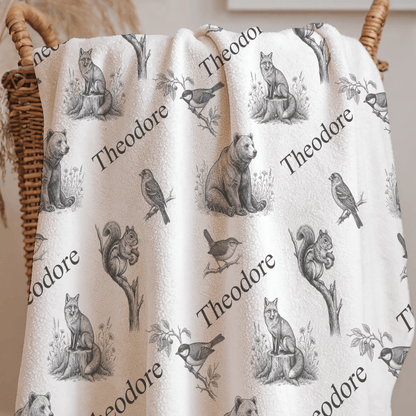 Vintage Woodland Animals Baby Blankets - 1918