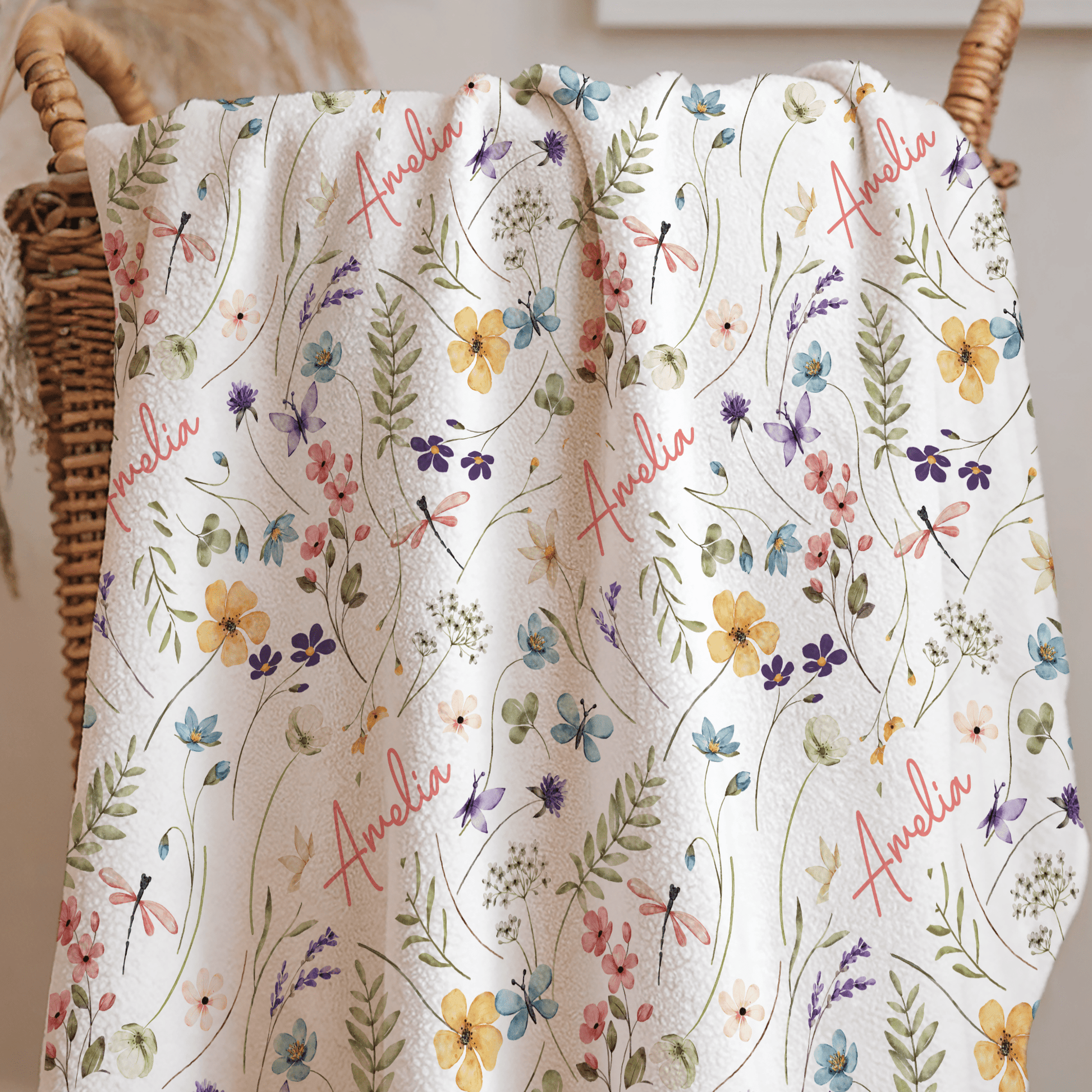 Wildflower Personalised Baby Blanket - 1918